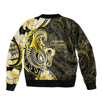 Sarcoma Awareness Sleeve Zip Bomber Jacket You Are Stronger Than Sarcoma