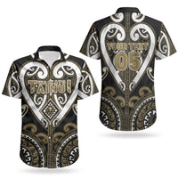 Custom Aotearoa Waikato Tainui Couples Matching Short Sleeve Bodycon Dress and Hawaiian Shirt Maori Tribal Pattern LT05 - Polynesian Pride