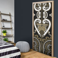 Custom Aotearoa Waikato Tainui Door Cover Maori Tribal Pattern
