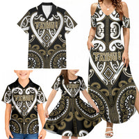Custom Aotearoa Waikato Tainui Family Matching Summer Maxi Dress and Hawaiian Shirt Maori Tribal Pattern LT05 - Polynesian Pride