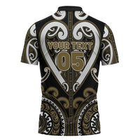 Custom Aotearoa Waikato Tainui Zipper Polo Shirt Maori Tribal Pattern LT05 - Polynesian Pride