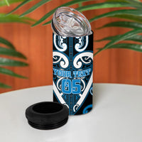 Custom Aotearoa Ngati Kahungunu 4 in 1 Can Cooler Tumbler Maori Tribal Pattern