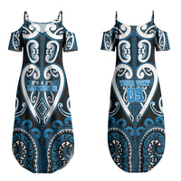 Custom Aotearoa Ngati Kahungunu Couples Matching Summer Maxi Dress and Hawaiian Shirt Maori Tribal Pattern