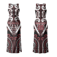 Custom Aotearoa Te Arawa Family Matching Tank Maxi Dress and Hawaiian Shirt Maori Tribal Pattern LT05 Mom's Dress Red - Polynesian Pride