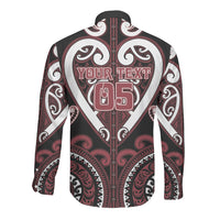 Custom Aotearoa Te Arawa Long Sleeve Button Shirt Maori Tribal Pattern LT05 - Polynesian Pride