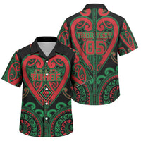 Custom Aotearoa Ngai Tuhoe Family Matching Off Shoulder Short Dress and Hawaiian Shirt Maori Tribal Pattern LT05 Son's Shirt Black - Polynesian Pride