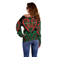 Custom Aotearoa Ngai Tuhoe Off Shoulder Sweater Maori Tribal Pattern