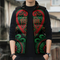 Custom Aotearoa Ngai Tuhoe Sleeveless Puffer Jacket Maori Tribal Pattern