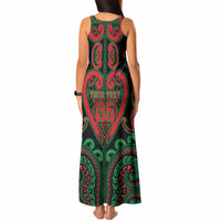 Custom Aotearoa Ngai Tuhoe Tank Maxi Dress Maori Tribal Pattern LT05 - Polynesian Pride