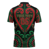Custom Aotearoa Ngai Tuhoe Zipper Polo Shirt Maori Tribal Pattern LT05 - Polynesian Pride