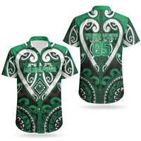 Custom Aotearoa Ngati Maniapoto Couples Matching Short Sleeve Bodycon Dress and Hawaiian Shirt Maori Tribal Pattern LT05 - Polynesian Pride