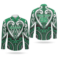 Custom Aotearoa Ngati Maniapoto Couples Matching Tank Maxi Dress and Long Sleeve Button Shirt Maori Tribal Pattern