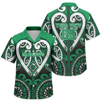 Custom Aotearoa Ngati Maniapoto Family Matching Mermaid Dress and Hawaiian Shirt Maori Tribal Pattern LT05 Son's Shirt Green - Polynesian Pride