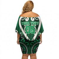 Custom Aotearoa Ngati Maniapoto Off Shoulder Short Dress Maori Tribal Pattern LT05 - Polynesian Pride
