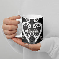 Custom Aotearoa Ngati Raukawa Ceramic Mug Maori Tribal Pattern