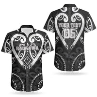 Custom Aotearoa Ngati Raukawa Couples Matching Short Sleeve Bodycon Dress and Hawaiian Shirt Maori Tribal Pattern LT05 - Polynesian Pride