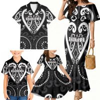 Custom Aotearoa Ngati Raukawa Family Matching Mermaid Dress and Hawaiian Shirt Maori Tribal Pattern LT05 - Polynesian Pride