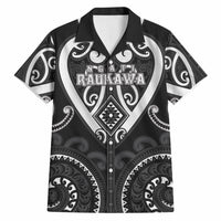 Custom Aotearoa Ngati Raukawa Hawaiian Shirt Maori Tribal Pattern LT05 Black - Polynesian Pride