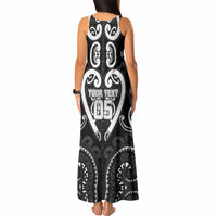 Custom Aotearoa Ngati Raukawa Tank Maxi Dress Maori Tribal Pattern
