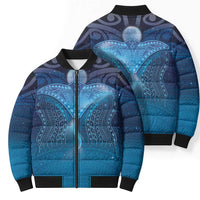 Polynesia Manta Ray Bomber Puffer Jacket Let's The Sea Set You Free - Polynesian Pride