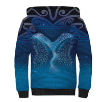 Polynesia Manta Ray Sherpa Hoodie Let's The Sea Set You Free - Polynesian Pride