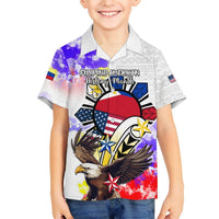 Personalized Filipino American History Month Hawaiian Shirt The Eight-Rayed Sun Flags With Bald Eagle LT05 - Polynesian Pride