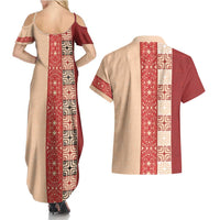 Papua New Guinea Couples Matching Summer Maxi Dress and Hawaiian Shirt Oro Tapa Pattern