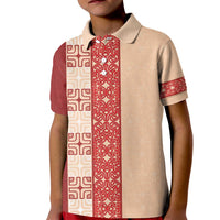 Papua New Guinea Kid Polo Shirt Oro Tapa Pattern