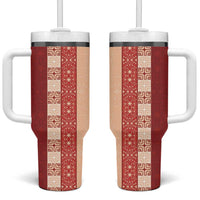 Papua New Guinea Tumbler With Handle Oro Tapa Pattern