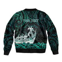 Personalised New Zealand Waka Racing Bomber Jacket Maori Warriors