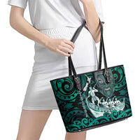 New Zealand Waka Racing Leather Tote Bag Maori Warriors LT05 - Polynesian Pride