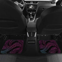 Polynesian Art Tattoo Car Mats Plumeria Flowers Pink Gradient