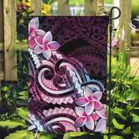 Polynesian Art Tattoo Garden Flag Plumeria Flowers Pink Gradient