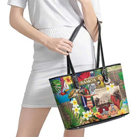 Samoa Culture Leather Tote Bag Embracing The Spirit