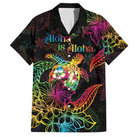 Hawaii Pride Family Matching Off Shoulder Short Dress and Hawaiian Shirt Aloha Is Aloha