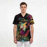 Hawaii Pride Scrub Top Aloha Is Aloha - Polynesian Pride