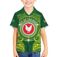 Personalized American Samoa Manua Cession Day Kid Hawaiian Shirt Up Up The Moa