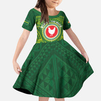Personalized American Samoa Manua Cession Day Kid Short Sleeve Dress Up Up The Moa
