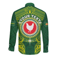 Personalized American Samoa Manua Cession Day Long Sleeve Button Shirt Up Up The Moa