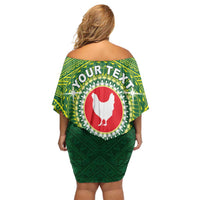 Personalized American Samoa Manua Cession Day Off Shoulder Short Dress Up Up The Moa