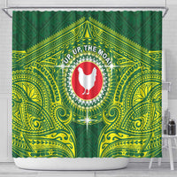 American Samoa Manua Cession Day Shower Curtain Up Up The Moa