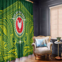 American Samoa Manua Cession Day Window Curtain Up Up The Moa