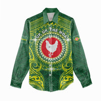 Personalized American Samoa Manua Cession Day Women Casual Shirt Up Up The Moa