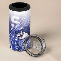 Personalized Samoana High School 4 in 1 Can Cooler Tumbler Polynesian Tribal Shark