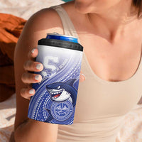 Personalized Samoana High School 4 in 1 Can Cooler Tumbler Polynesian Tribal Shark