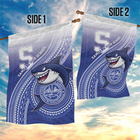 Samoana High School Garden Flag Polynesian Tribal Shark