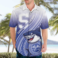 Personalized Samoana High School Hawaiian Shirt Polynesian Tribal Shark