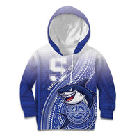 Personalized Samoana High School Kid Hoodie Polynesian Tribal Shark LT05 Hoodie Blue - Polynesian Pride