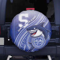 Samoana High School Spare Tire Cover Polynesian Tribal Shark