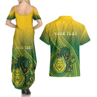 Personalized Leone High School Couples Matching Summer Maxi Dress and Hawaiian Shirt Leone Lion